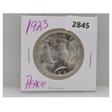 1923 90% Silv Peace $1 Dollar