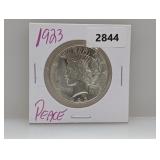 1923 90% Silv Peace $1 Dollar