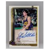 2025-26 Topps Flagship John Stockton Real One Auto