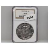 NGC 1992 MS69 1oz .999 Silv Eagle $1