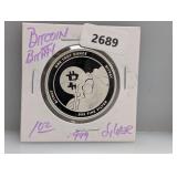 1oz .999 Silv Bitcoin Bitpay Round