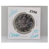 2011 1oz .999 Silv Canada Maple Leaf