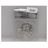 ANACS 1986 MS69 1oz .999 Silv Eagle $1