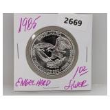 1985 1oz .999 Silv Engelhard Round