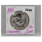 1985 1oz .999 Silv Engelhard Round