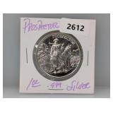 1oz .999 Silv Prospector Round