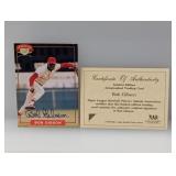 1994 Nabisco Bob Gibson Autograph W/COA