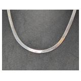 24" .925 Sterl Herringbone Chain Necklace