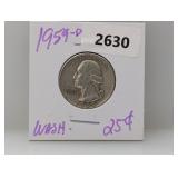 1959-D 90% Silv Wash Quarter
