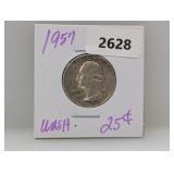 1957 90% Silv Wash Quarter