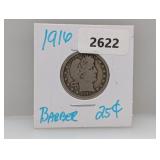 1916 90% Silv Barber Quarter