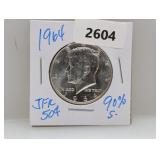 1964 90% Silv JFK Half $1 Dollar