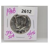 1968 40% Silv JFK Half $1 Dollar