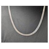 24" .925 Sterl Vtg Herringbone Chain Necklace