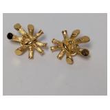 1960s-70s Trifari Gold Tone Clip On Earrings