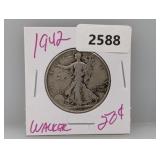 1942 90% Silv Walker Half $1 Dollar