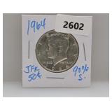 1964 90% Silv JFK Half $1 Dollar
