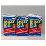 (3) 1991 Fleer Basketball 53 Card Jumbo Packs