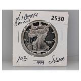 1oz .999 Silver Liberty Round