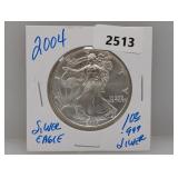 2004 1oz .999 Silver Eagle $1 Dollar