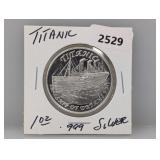 1oz .999 Silver Titanic Round