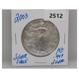2003 1oz .999 Silver Eagle $1 Dollar