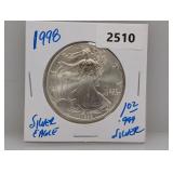 1998 1oz .999 Silver Eagle $1 Dollar