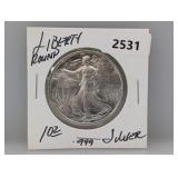 1oz .999 Silver Liberty Round