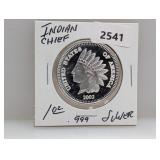 1oz .999 Silver Indian Chief Round