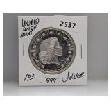 1oz .999 Silver World Wide Mint Round