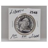 1oz .999 Silver Liberty Round
