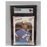 1988 Fleer Glossy Fred Mcgriff 118 SGC 9 RC