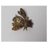 Vintage Gold Tone Bee Brooch