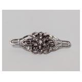 Vintage Rhinestone Ornate Floral Brooch