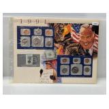 1991 US Mint Set & Postal Comm Page