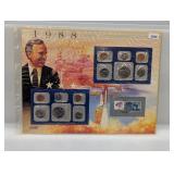 1988 US Mint Set & Postal Comm Page