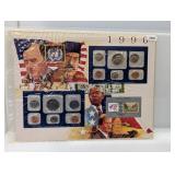 1990 US Mint Set & Postal Comm Page