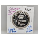 1oz .999 Silv Spinners Crown Mint Round
