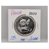 1oz .999 Silv Panda Round