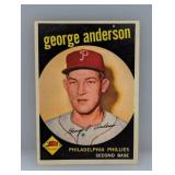 1959 Topps Baseball Sparky Anderson RC HOF Creases