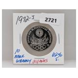 1972-J 62% Silv Olympics Germany 10 Mark
