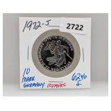 1972-J 62% Silv Olympics Germany 10 Mark