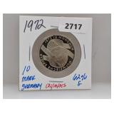 1972 62% Silv Olympics Germany 10 Mark