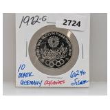 1972-G 62% Silv Olympics Germany 10 Mark