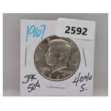1967 40% Silv JFK Half $1 Dollar