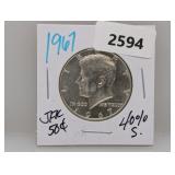 1967 40% Silv JFK Half $1 Dollar