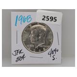 1968 40% Silv JFK Half $1 Dollar