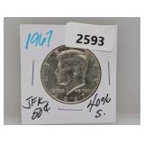1967 40% Silv JFK Half $1 Dollar