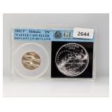 GCS 2002-P BU IN Waffle Canceled Quarter