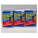 (3) 1991 Fleer Basketball 53 Card Jumbo Packs